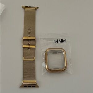 Gold Mesh Women’s Watch Band and Case